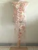 Adhesivo de Tela Bordada de Encaje de Color Parche Bordado de Malla Tela para Vestido de Boda Vestido Vestido Accesorios Decorativos Costura a Mano