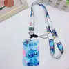 Lanyard Largo Lilo & Stitch Funda Protectora para Tarjeta de Autobús Tarjeta de Comida Estudiantil Control de Acceso al Campus Funda Protectora para Documentos