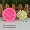 Molde de silicone de flor de margarida grande com furo e molde de silicone de flor de creme de 5 cavidades ferramenta de decoração para artesanato de resina DIY, bolo, chocolate, panificação
