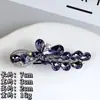 Presilhas de Cabelo Borboleta de Cristal Coreano Cuidadosamente Selecionadas com um Toque de Luxo, Presilhas de Mola Exclusivas para a Parte de Trás da Cabeça, Presilhas Horizontais para Cabelo Semi-Preso, Acessórios de Cabelo