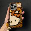 Mitad de Hello Kitty para funda de teléfono iPhone16promax 11 para Apple 14 animación iPhoneXR/X