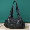Bolso de Piel Lavada para Mujer 2026 Nuevo Modelo Bolso de Mujer Comercio Exterior Retro Piel Suave Bolso Tote Múltiples Bolsillos Gran Capacidad Bolso Cruzado