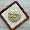 Moneda Grande de Oro Puro 999, Moneda Conmemorativa de Cien Millones de Meta Pequeña, Adorno Conmemorativo para Bancos y Empresas, Producto para Atraer Tráfico en Transmisiones en Vivo