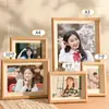 Marco de Fotos Hueco Tridimensional Marco de Fotos de Escritorio Personal Marco Conmemorativo del Crecimiento de Niños Marco de Fotos de Boda de Madera