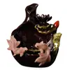 Queimador de incenso de cerâmica Zen com fluxo reverso de incenso, lótus e peixe criativo, fumaça de fluxo reverso, queimador de incenso ornamental, decoração de casa