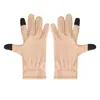 [Procesamiento y Personalización] Guantes de Seda de Invierno de Dedos Completos y Medio Dedo para Mujer con Dedos Expuestos para Estudiantes para Mantener el Calor con Pantalla Táctil