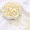 3-8mm ABS Furo Reto Pérolas de Imitação Redondas Contas Artesanais DIY Pulseira Colar Materiais para Miçangas Acessórios de Vestuário