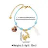 Zb0410 Colgante de Estrella de Mar y Concha de Acero Inoxidable para Playa de Verano, Color Dorado 14K Electrochapado, Cordón de Conservación de Color, Collar y Pulsera para Mujer