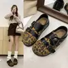 Mocasines británicos de un paso suela gruesa tacón oculto zapatos de mujer zapatos pequeños de cuero dos usos zapatos sencillos 2026 hebilla de moda estilo nuevo