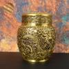 Hongda Latão Completo Dragão e Fênix Embossados Chengxiang Latas de Chá de Cobre Armazenamento de Luxo Leve para Casa e Escritório Ornamentos de Bronze