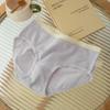 Ropa interior de algodón para bebé clase A para niñas, algodón puro, transpirable, antibacteriana, de cintura media, color liso, calzones para estudiante