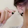 Pendientes Cuadrados Geométricos Negros para Mujer 2026 Nuevo Estilo de Nicho Pendientes Elegantes de Dama para Mujer Pendientes Simples de Gama Alta