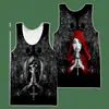 Chaleco hombre verano transpirable absorbente de sudor moda europea y americana superventas camiseta sin mangas con estampado digital 3D venta al por mayor
