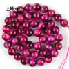 Serie transfronteriza rojo rosa intenso cuentas de piedra natural vidrio calcedonia jade pulsera collar semiacabado venta al por mayor