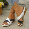 Nuevas Sandalias de Playa de Verano 2026 Talla Grande Bloques de Color, Sandalias Casuales de Contraste de Color con Suela Gruesa Ligeras, Zapatos de Mujer de Moda Transfronterizos