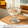 Estilo Ins de Verano Transparente Creativo de Alto Valor Taza de Paleta de Hielo de Vidrio Bol para Helado Taza para Postre de Malteada Bol de Vidrio