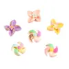 Molino de Viento de Flores Coloridas Lindo Pegamento de Crema Accesorios de Resina Material para Funda de Teléfono Móvil DIY Interior de Coche Pasador de Pelo