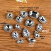 Satélite Redondo Costurado à Mão Borda de Garra Cristal Fivela Quadrada Vidro Agarrar Broca DIY Acessórios de Roupa Vestido de Casamento Feito à Mão