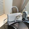 Moda Lujo Ligero 2025 Nuevo Estilo Estilo Occidental Estilo Coreano Popular Retro Casual Color Sólido Portátil Hombro Cruzado Pequeño Cuadrado Bolso