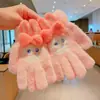 Guantes de Dedos Lindos para Niños Niñas Invierno Prueba de Frío Cálido Juego de Cinco Dedos Conjunto Completo de Dedos Tejido para Bebé Niños de Invierno