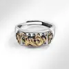 Anillo Pixiu Plateado para Hombre Anillo Personalizado Retro para Hombre Ábaco Nicho Anillo Retro Personalizado Venta Directa de Fábrica