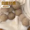 Fornecimento Direto da Fábrica de Bolas de Sisal em Tamanhos Grande, Médio e Pequeno, Diversos Modelos e Estilos, Produção de Bolas de Sisal para Brinquedo de Gato