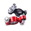Abrazadera de batería de aleación de aluminio engrosada para automóviles y camiones, conector de batería, terminal de batería, bloque de terminales negro y rojo