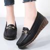 Zapatos de Cuña Nuevos para Mujer de Otoño e Invierno Zapatos Planos para Mujer Antideslizantes Casuales Zapatos de Mamá Zapatos Perezosos Zapatos Lefu