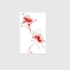 Adesivo de tatuagem floral com gradiente bordô Vinha de flor dupla curva Para o lado da cintura das meninas clavícula Adesivo à prova d'água estilo antigo
