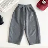 Valle del Viento 2026 Otoño Nuevo Estilo Japonés Coreano Versátil Pantalones de Chándal de Punto para Niños Estilo Perezoso Pantalones de Pierna Ancha para Niños Primavera Otoño