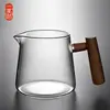 Taza de la Feria con mango de madera estilo japonés, taza transparente para hombre, dispensador de té, juego de té Kung Fu, Taza uniforme hecha a mano para el Mar de Té, ceremonia del té