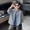 Camisa Rayada para Niños Primavera y Otoño 2026 Nuevo Estilo Versión Coreana para Niños Camisa Guapa Ropa Elegante de Otoño para Bebé Niño Top