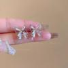 Pendientes de Mariposa con Circonita Hueca, Frescos, Dulces, Modernos y Versátiles, Pendientes de Clip para Oreja sin Perforar, Joyería al por Mayor