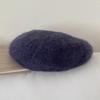 Boina de lana mezclada con pelo de conejo de angora de diseñador para mujer, gorro pequeño tipo pintor que estiliza el rostro, gorro de punto cálido a prueba de frío para invierno