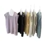 Liquidación, Sin Devoluciones ni Cambios. Conjunto de Dos Piezas para Mujer: Top de Punto Calado de Manga Corta + Camisola, Atuendo Elegante y Versátil de Verano
