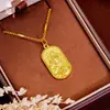 Colgante de Cabeza de Caballo de Cristal de Hielo Deslumbrante de Cobre Chapado en Oro, Color Duradero, Moda de Lujo Ligero para Mujer, Cadena para Clavícula de Riqueza Instantánea