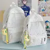 Mochila para niñas, adecuada para estudiantes de secundaria y preparatoria, con estampado de estrellas, estilo coreano, diseño de nicho y estética temática de bosque, también adecuada para estudiantes universitarios como mochila para laptop