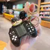 Llavero de Consola de Juegos Portátil de Dibujos Animados Shiba Inu Mando Nostálgico de la Infancia Juego Tetris Colgante Pequeño