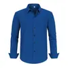 Camisas para Hombre Tallas Grandes Estilo Europeo y Americano Jiachuan, Talla Extra Grande y Corte Holgado, Camisas Ligeras de Negocios, Manga Larga para Hombre, Ropa para Hombre Tallas Grandes de 300 kg
