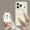 Funda con Soporte Magnético para iPhone 15 con Temática de Gato Verde para Modelos Apple 17 Pro Max, Spring 16, Cute 14 y 13