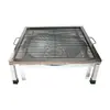 Parrilla BBQ para Exteriores Estufa de Barbacoa Doméstica Fogata de Carbón Mesa de Barbacoa Puesto Comercial Mesa Cuadrada de Acero Inoxidable para Barbacoa