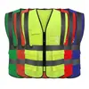 Chaleco reflectante, chaqueta reflectante, ropa reflectante, protección de seguridad, multibolsillo, adecuado para obras de construcción, saneamiento, paisajismo, transporte y construcción, con impresión disponible