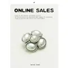 Botones de Aleación de Perlas de Cuatro Hojas Ayuko Estilo Normcore Botones Pequeños Fragantes para Prendas de Abrigo de Mujer Botones Decorativos de Punto de Alto Nivel