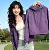 2026 Nueva Chaqueta con Capucha para Mujer Cintura Ajustada Adelgazante Ropa Exterior Otoño Corta para Exteriores Chaqueta Softshell Chaqueta Ajustada para Mujer Cuero