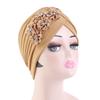 Accesorios étnicos de flores de diamantes de imitación gorro pañuelo para la cabeza Bolso para mujer gorro para la cabeza sombrero indio JDT-12G