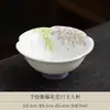 Cuenco de Fruta Cerámico con Pie Alto de Glicinias Pintado a Mano Plato Japonés para Bocadillos de Té Plato Pequeño para Postre Plato para Pasteles de Ceremonia del Té
