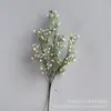 Gipsófila Fresca y Sencilla de 3 Puntas Flores Artificiales al por Mayor para Comercio Exterior, Decoración del Hogar, Accesorios de Boda y Ramos