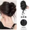 Agarre el clip de la cabeza de bola anillo de pelo hija femenina flor maíz red rojo esponjoso simulación peluca humana antigua temprana suave bolsa de pelo de unión lateral