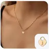 Amazon Transfronterizo Collar Nuevo Carta Moda Oro Candado Corazón Collar Corazón para Niñas y Damas Regalos Personalizados