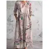 26 Amazon Transfronterizo Y2 Verano Nuevo Ropa Femenina Europea y Americana Suelta Moda Vestido Estampado Cuello en V Fábrica de Origen
